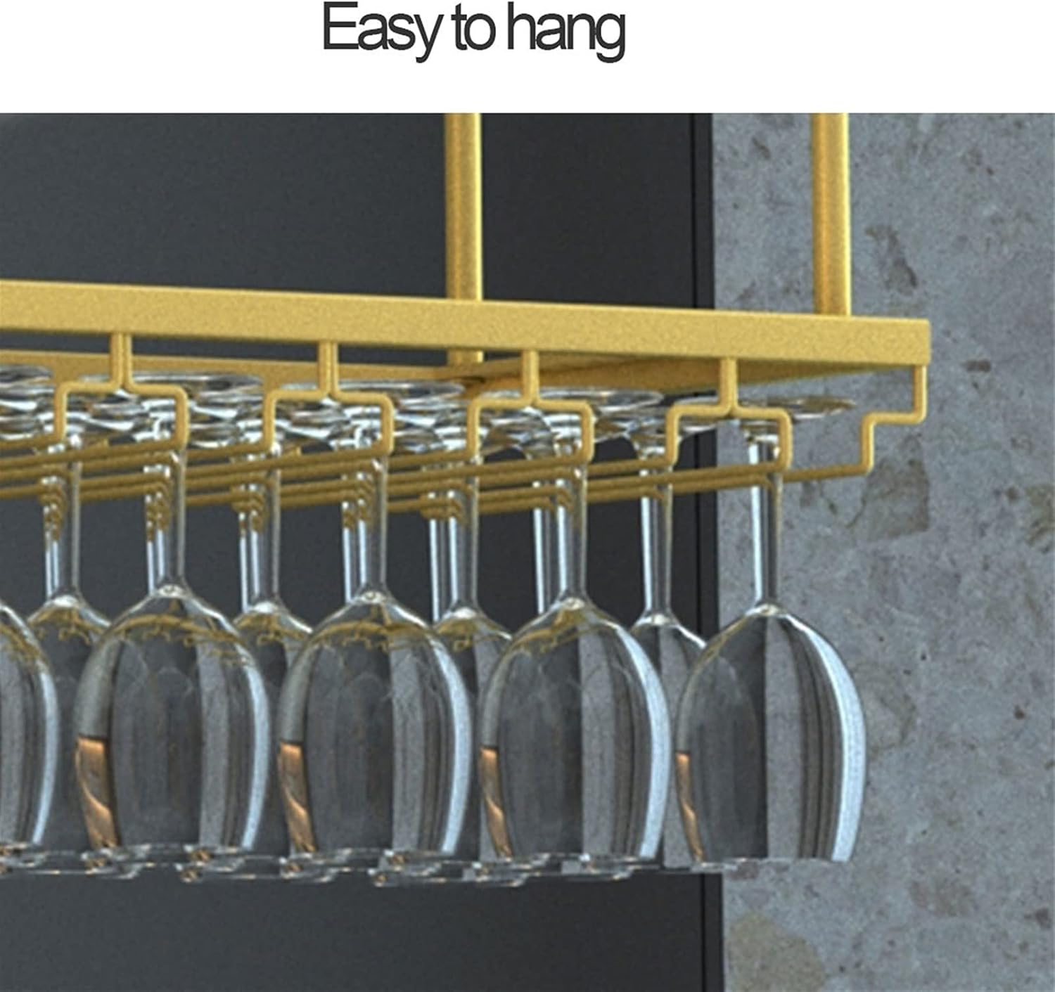 Ceiling Mounted Wine Rack with Glass Holder Vintage Style Wine Storage Shelf for Home Decor Hanging Wine Bottle and Stemware nizer (Size: 120x35x42cm)