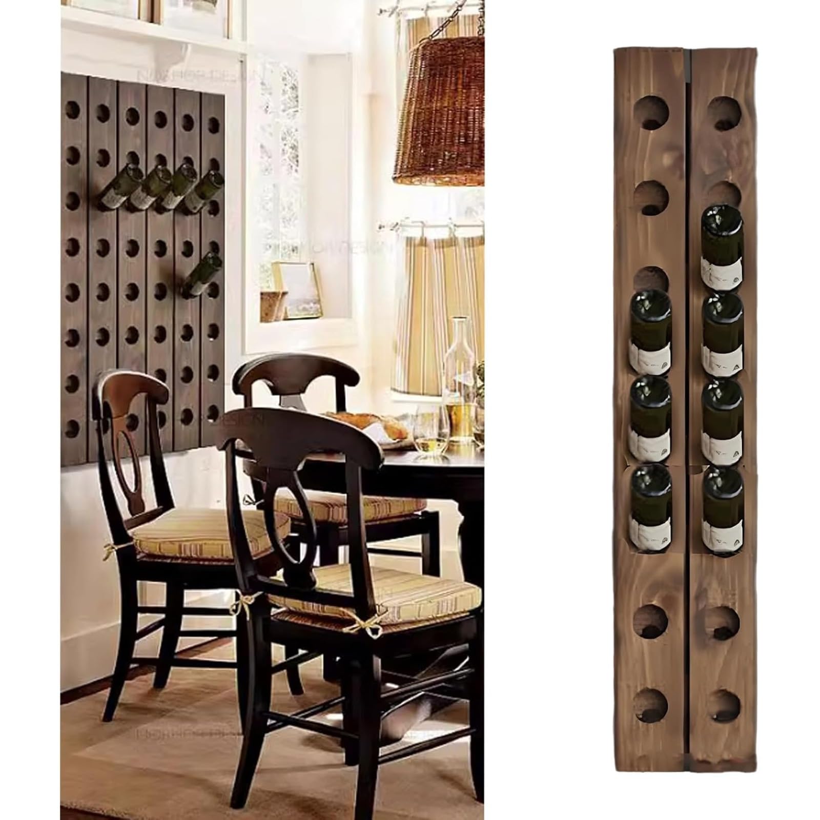 Casier à vin mural en bois, fini le désordre avec cette étagère compacte de cuisine