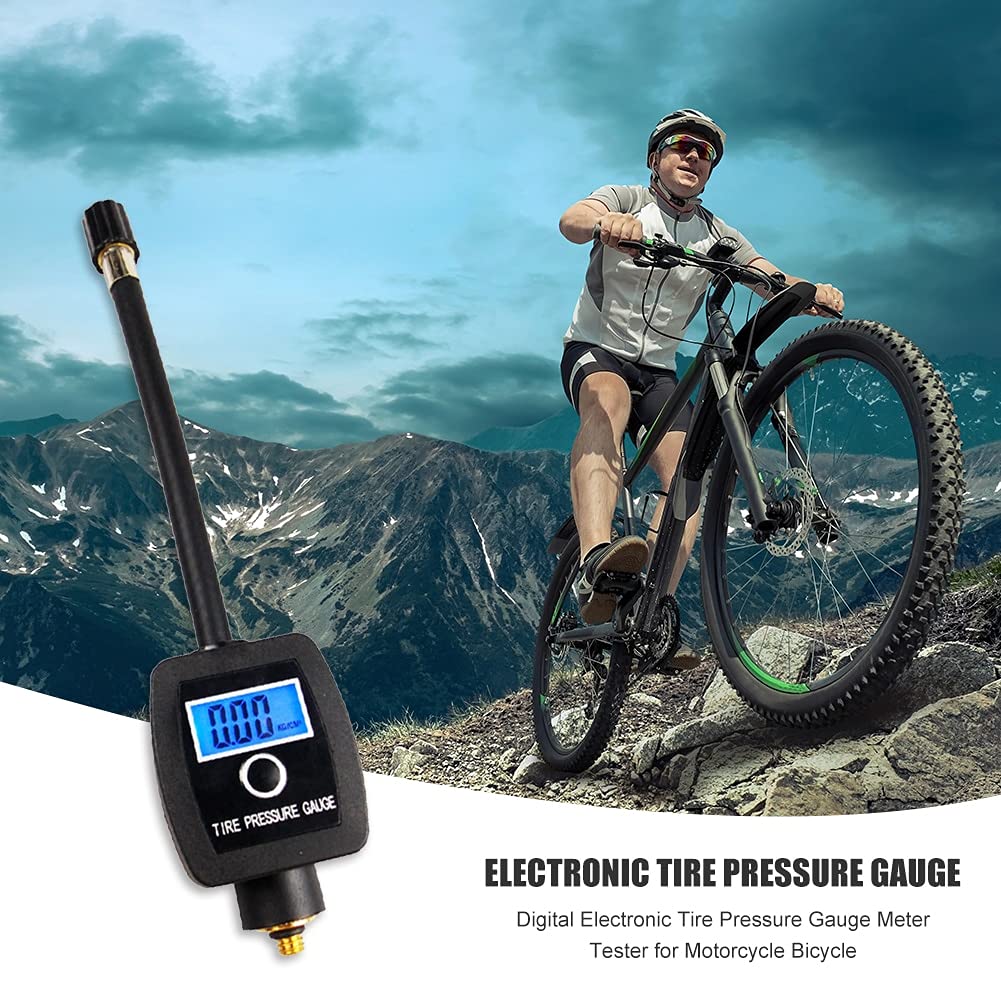 Manómetro electrónico para neumáticos, fácil instalación, Pantalla Digital portátil Personal, Piezas de Bicicleta para Motocicleta y Bicicleta