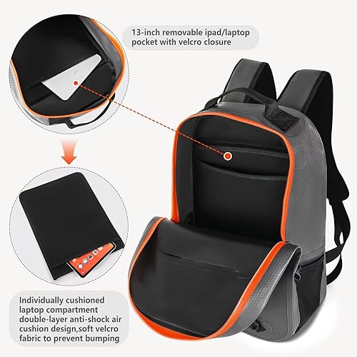 Miniatura 3 de CONTAIL Mochila sumergible IPX7 de 25 litros, bolsa impermeable para portátil de viaje con cremalleras herméticas para barco, pesca, kayak, Negro -,