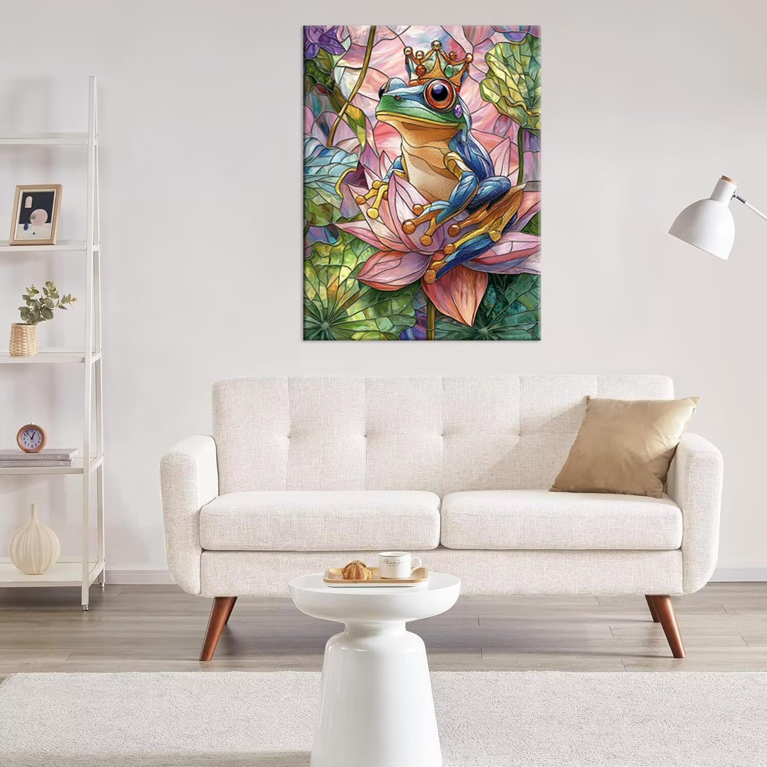 Hyupuanj Lotus Frog zestaw do malowania diamentowego dla dorosłych, 100 x
