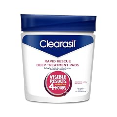 Clearasil Rapid Rescue Deep Treatment Acne Face Pads Maximum Strenght with 2 Salicylic Acid Acne Treatment Medicine 90