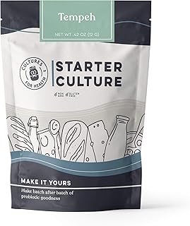 Cultures for Health Tempeh Starter Culture | 4 Packets Starter Spores for DIY Plant Based Meat | Gluten Free, Non-GMO Indonesian Food | Make Meatless Bacon, Vegan Nuggets, & More High Protein Snacks