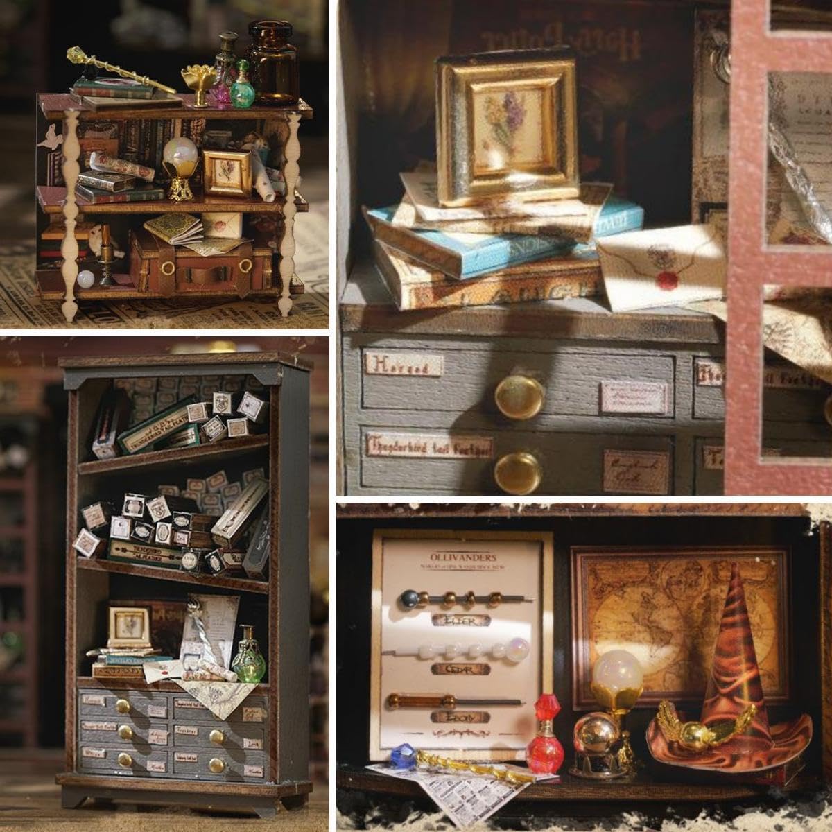 Magic Shop, kit fai da te in miniatura per casa delle bambole fai da te, ornamento creativo, casa delle bambole con luce LED, regalo magico per casa