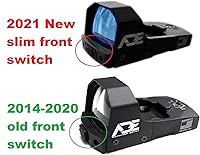 Vista 4 de Ade Advanced Optics Huracan RD3-006 Green Dot Reflex Sight + placa de montaje óptica para pistola Smith Wesson SW MP 380 Shield EZ + placa