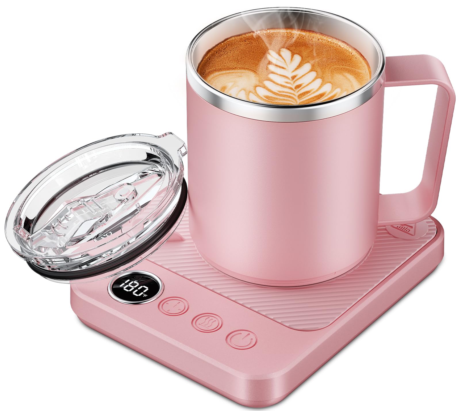 Felibeaco Coffee Mug Warmer Set for Desk, Coffee Warmer &amp; 16oz Heated Mug