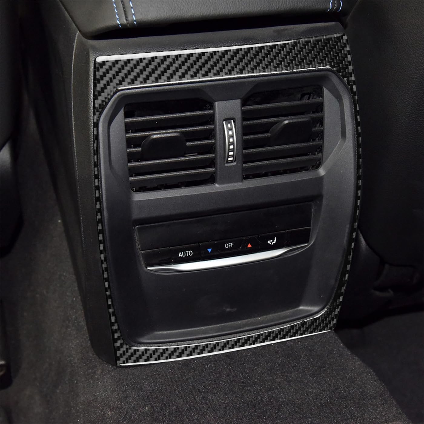 4 Series M4 2021 Compatible with Car Interior Self Adhesive Dashboard Decal Carbon Fiber Black Sticker A57 (Rear Air Vent Type B)