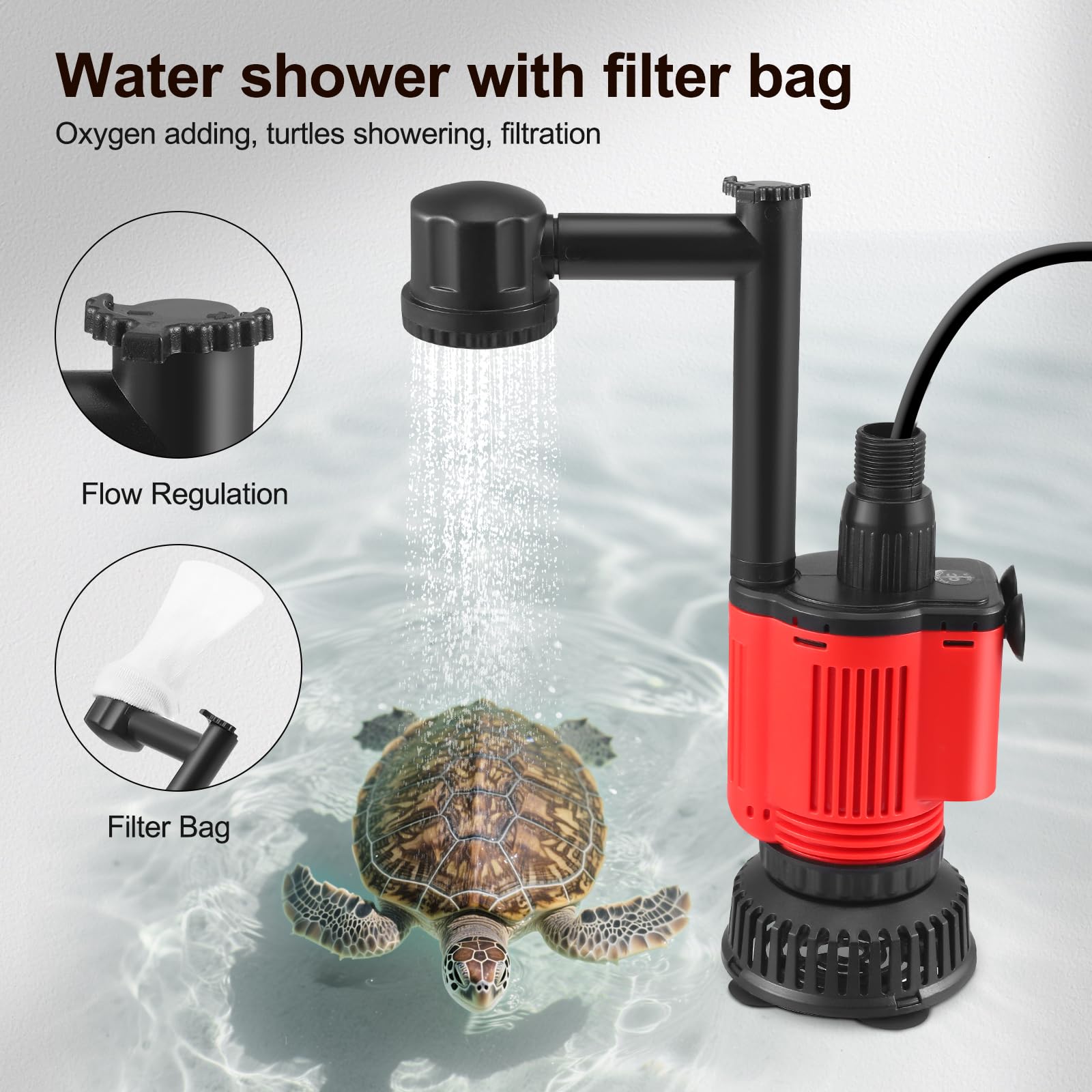 Pulitore Elettrico per Acquario, Aspiraghiaia Elettrico per Acquari 6 in 1, Pulizia Ghiaia e Sabbia, Aspirapolvere Acquario 28W, per Cambio Acqua, Pulizia Sabbia, Rimozione Sporco, Filtraggio