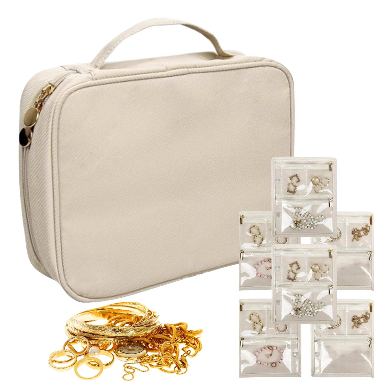 Étui de voyage pour bijoux XIAOXIAOYU type classeur avec pochettes individuelles