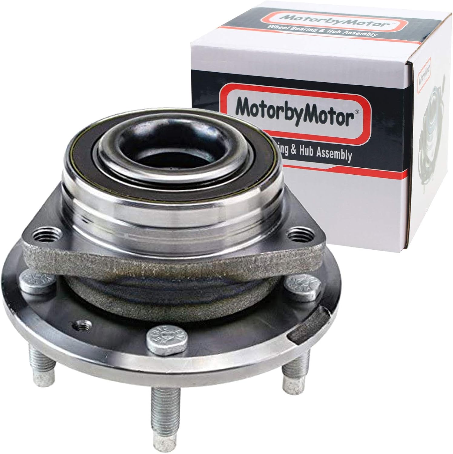 2xMotorbyMotor 513316 Front Wheel Bearing and Hub Assembly w/5 Lugs for Buick Cascada Verano,Cadillac ATS ELR,Chevy Cruze Orlando Volt;Rear Hub Bearing Fits Cadillac ATS Low-Runout OE Replacement AWD