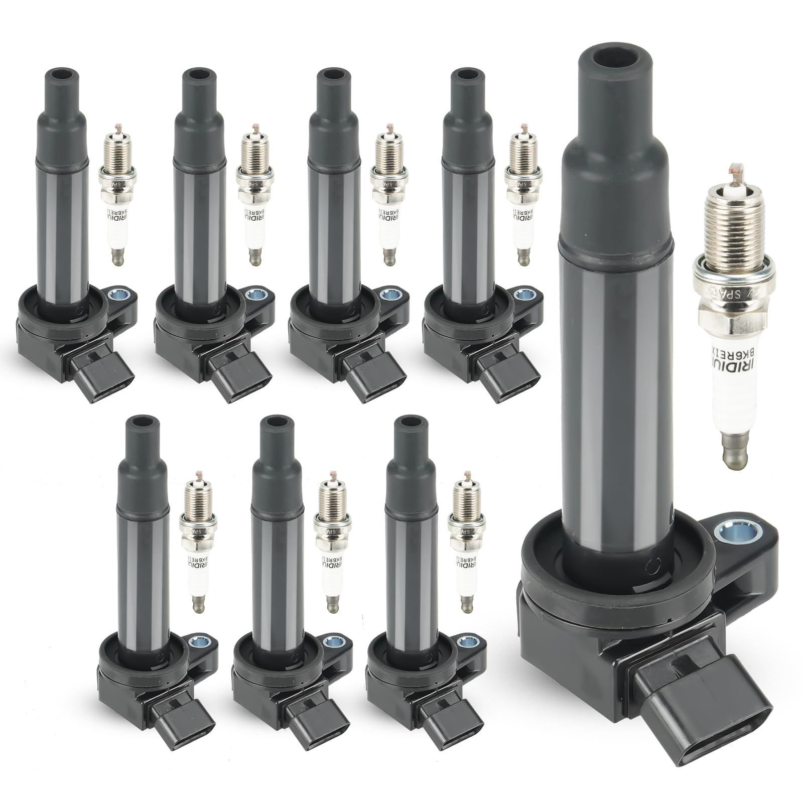 Set of 8 Ignition Coil and 8 Iridium Spark Plug Compatible with Toyota Lexus 4Runner Tundra Land Cruiser Sequoia GS430 GX470 LS430 LX470 SC430 Replacement for UF493 UF-230