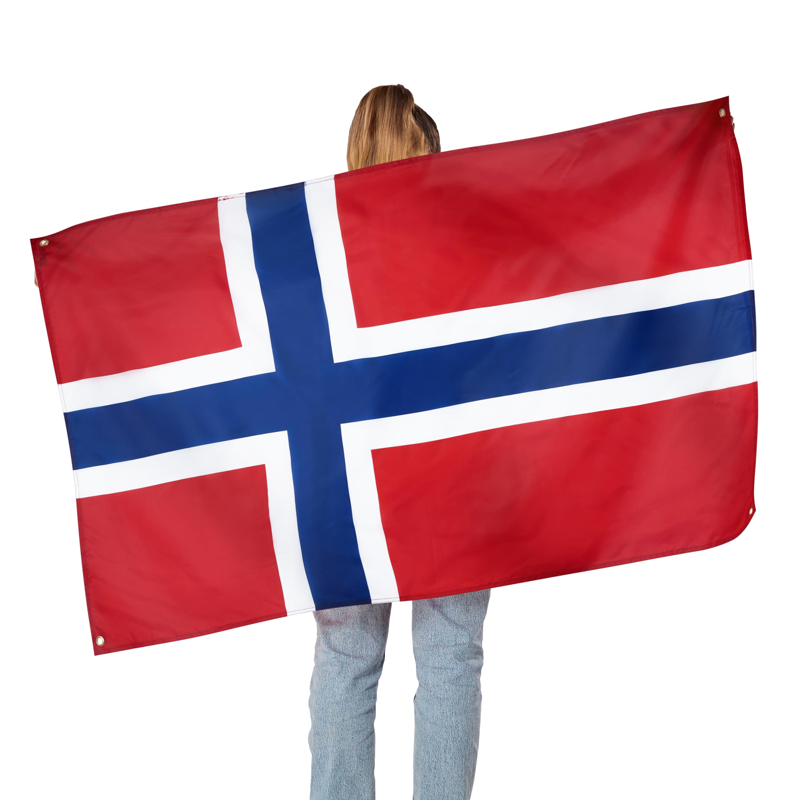 Runesol Norway Flag, 91x152cm, 3ft x 5ft, 4 Grommets, Eyelet In Every Corner, Norwegian Flags, Nordic Flags - Image 2