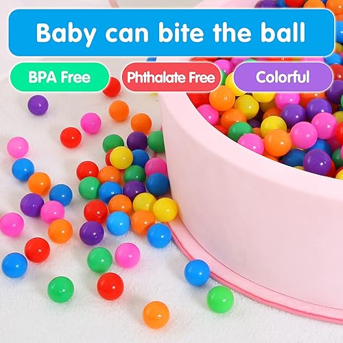 Miniatura 4 de Pelotas para niños, bolas de repuesto de plástico de 2.2 pulgadas, paquete de 100 unidades, colores brillantes, sin ftalatos y BPA, incluye una