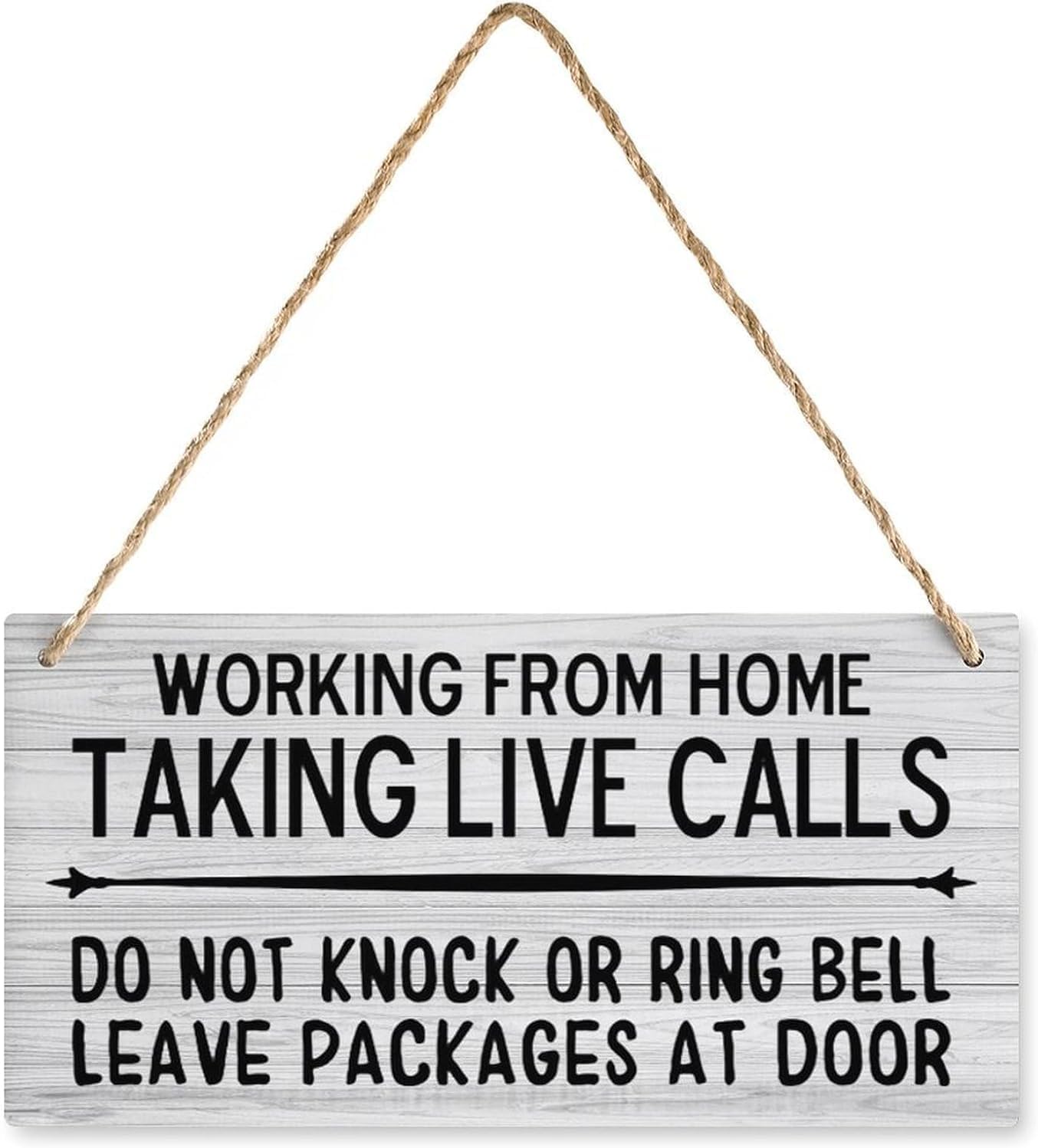 Pibonto Women's Wall Art 5X10 Inch Hanging Wooden Plaque Decorative Working From Home Taking Live Calls Do Not Disturb Funny Sign Rustic Wood Plaque House Decor For Front Door Porch Room, Playroom Decoration