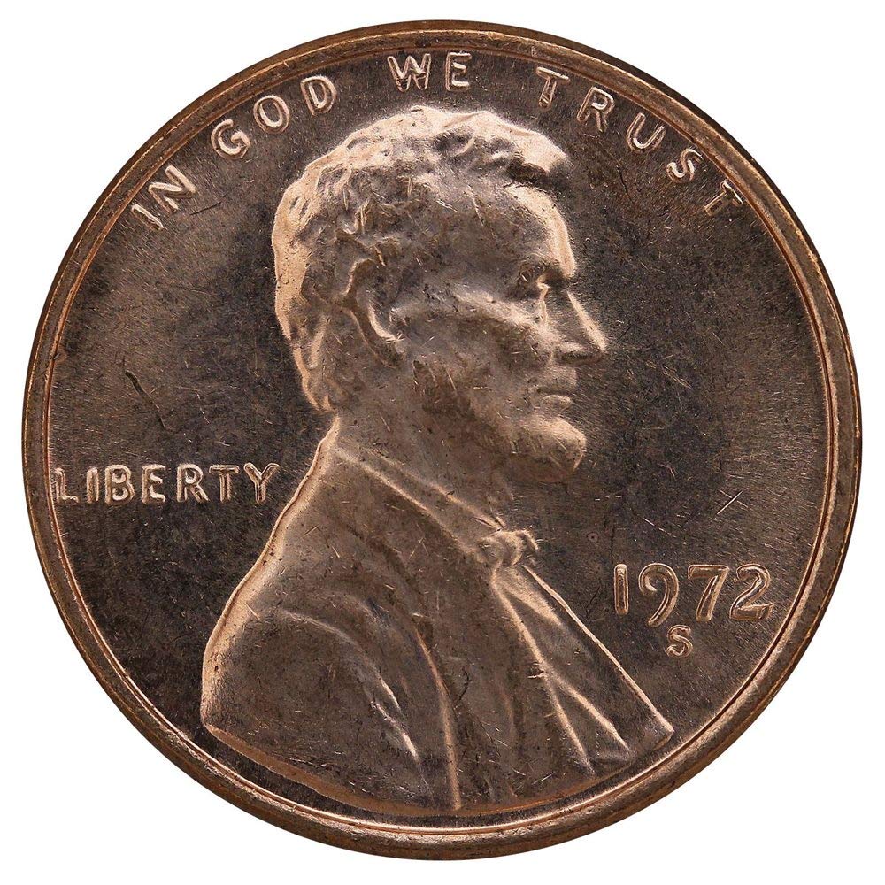 1972 S Lincoln Memorial Cent BU