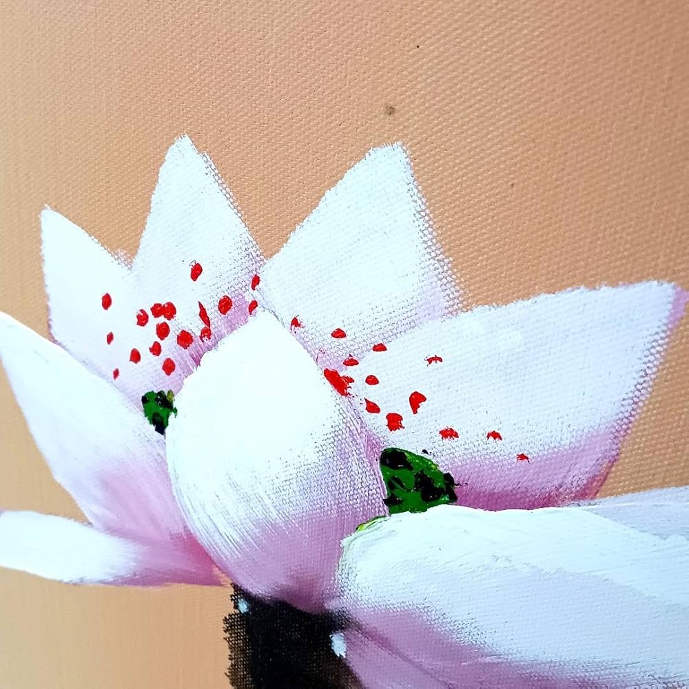 Amazon.co.jp: 額縁付き 特大！M30号 名画 花 蓮 複製画 模写