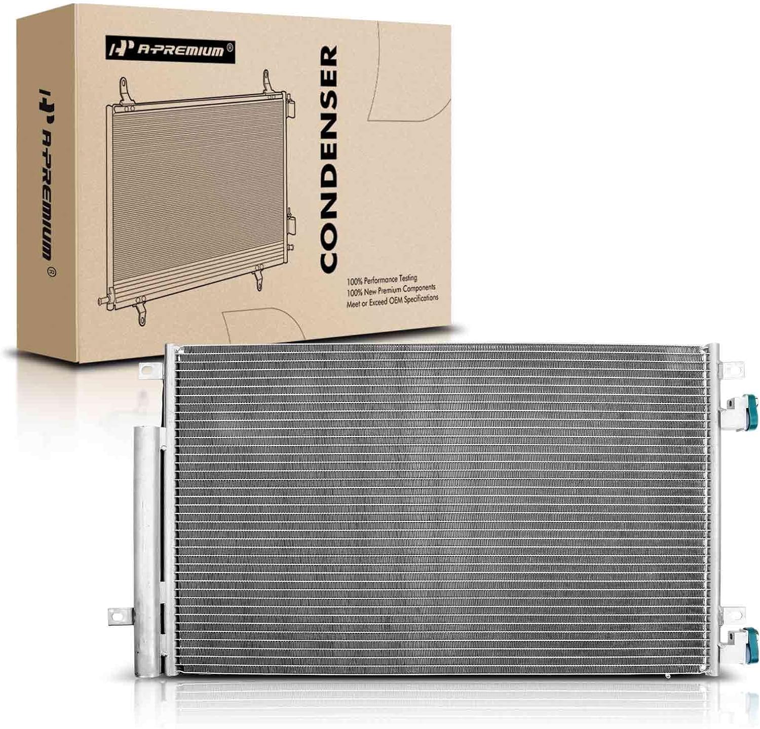 A-Premium Air Conditioning A/C Condenser Compatible with Chevrolet Spark 2016-2022 L4 1.4L