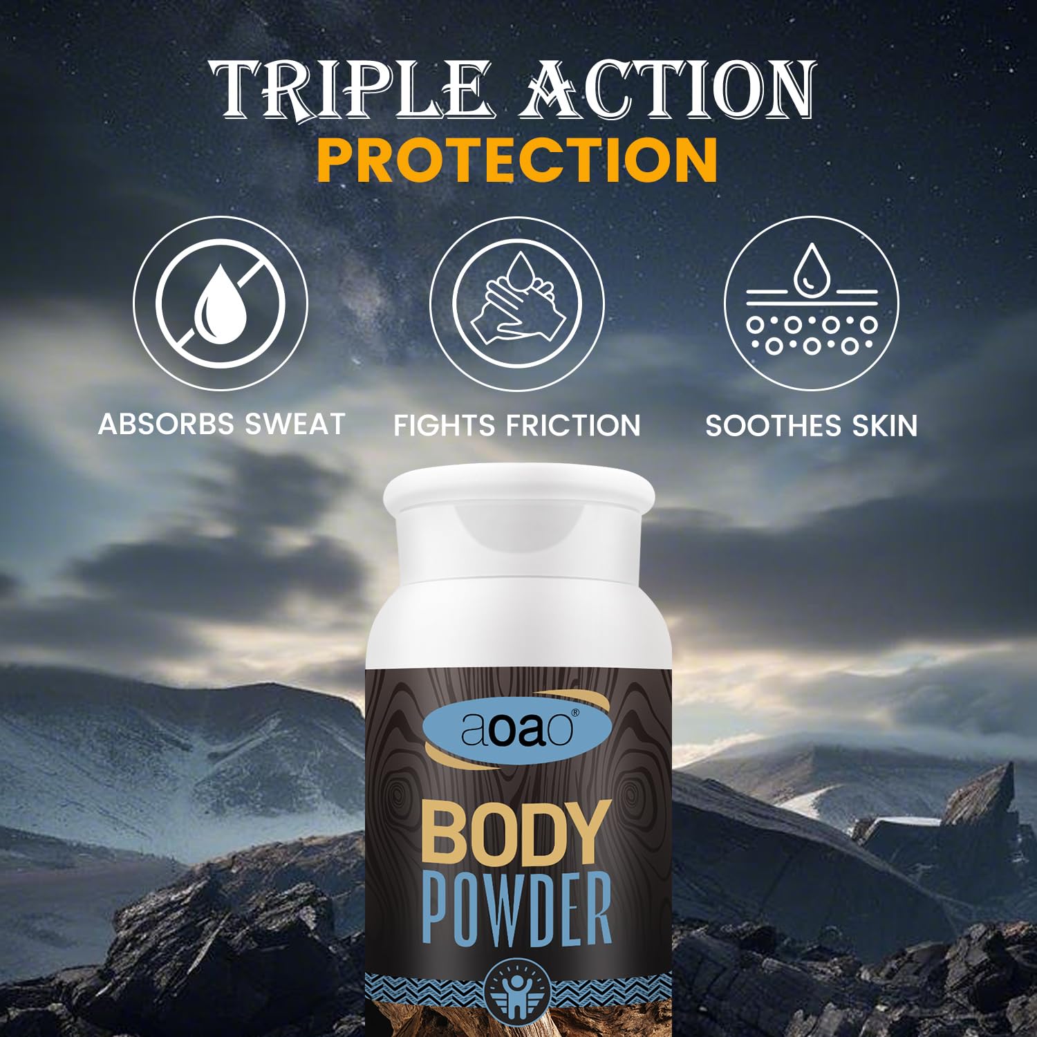 Body Powder for Men & Women, Talc-Free Dusting Powder for Active Lifestyle, Anti-Chafing & Absorbs Sweat for Groin & Sensitive Skin, Value Set for Self-Care & Gift for Fresh & Comfort, 3.53oz, 2 Pack