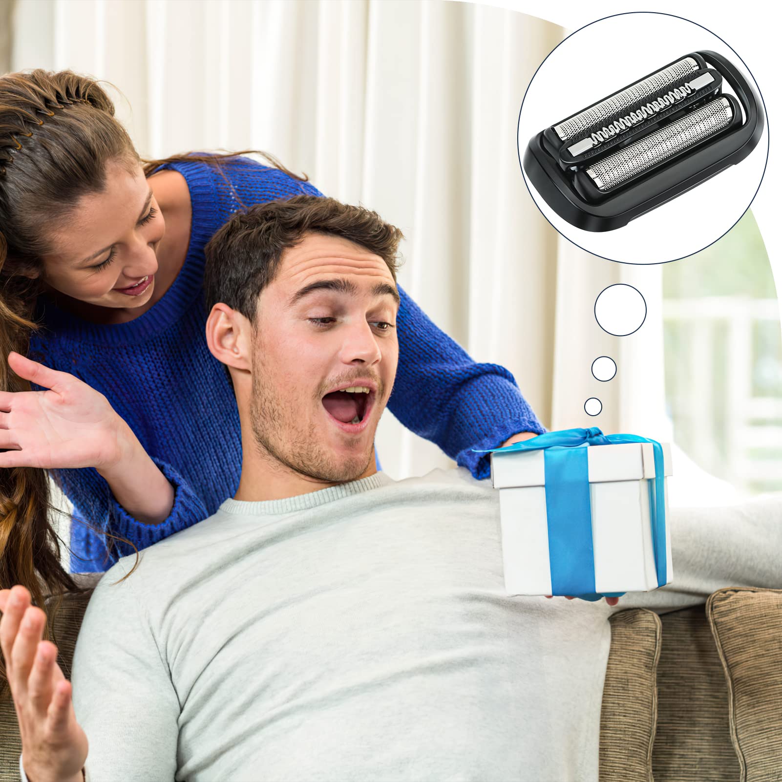Głowica goląca do Braun Series 5/6 53B, wymienna głowica do golarki elektrycznej, część zamienna kompatybilna z golarką męską