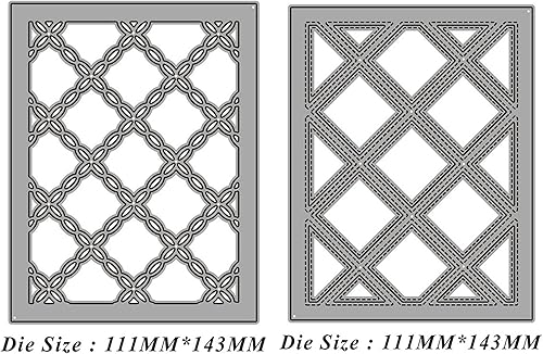 Miniatura 2 de Troqueles de corte para hacer tarjetas de papel, paquete de 2 fondos, marco, plantillas de metal, herramienta de álbumes de recortes, manualidades,