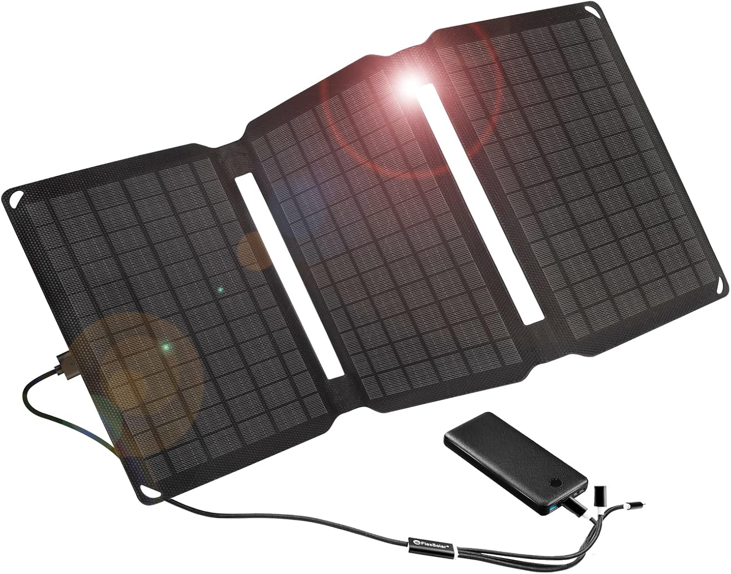 20W Portable Solar Panel Chargers QC3.0 18W USBA DC 19V