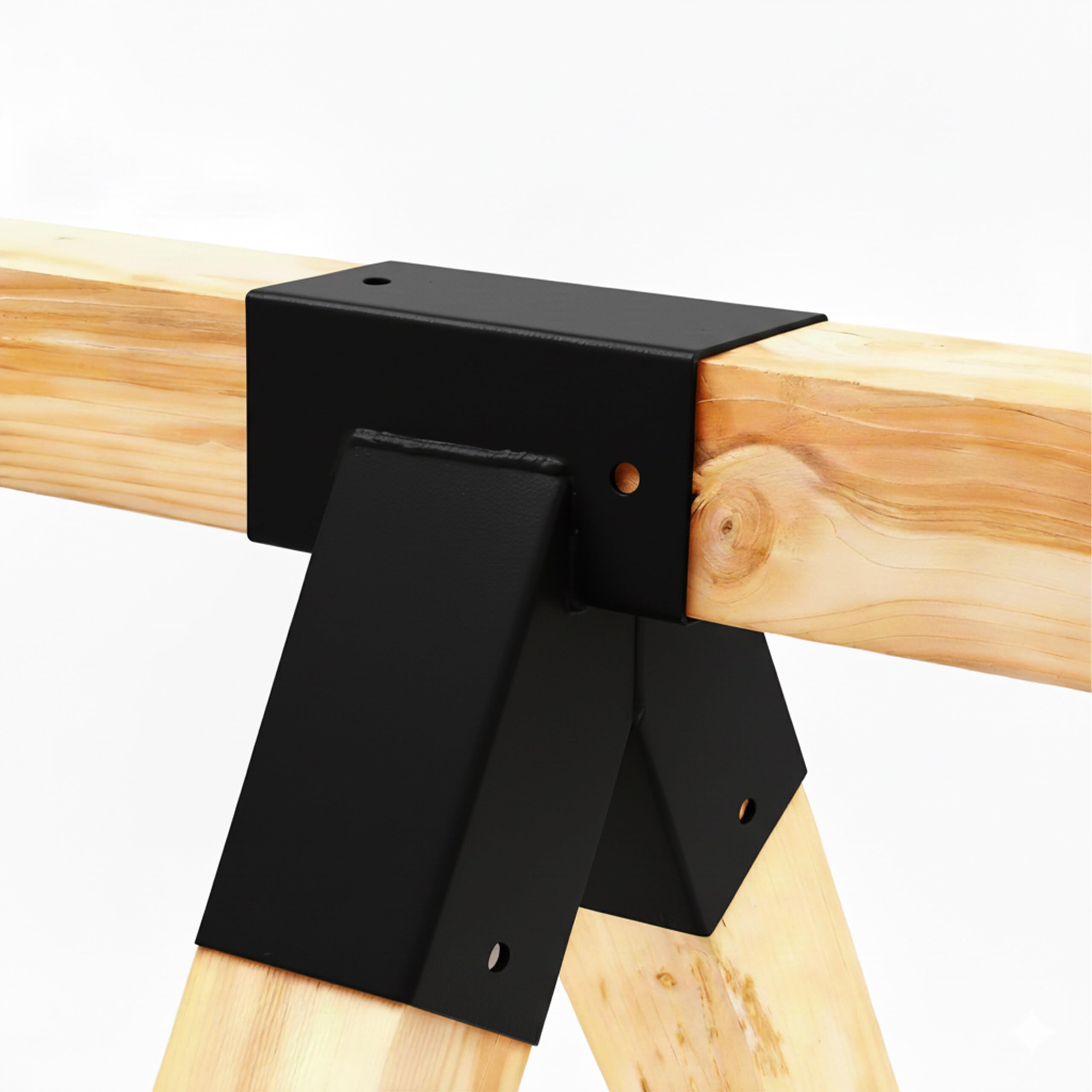 Relaxdays Conector para Columpio en A, 100°, para Madera 90x90 mm, Acero Recubierto, Negro, 19x27x19 cm