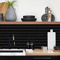 Vista 3 de Azulejos de metro de despegar y pegar, azulejos autoadhesivos para pared de cocina (10 x 10 pulgadas, 10 hojas)