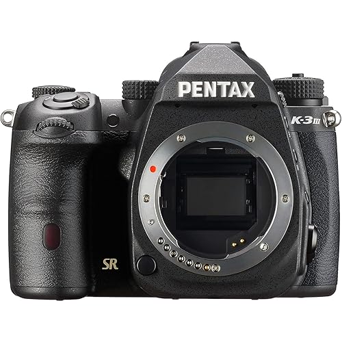 Pentax K-3 Mark III Flagship APS-C Black Camera Body - 12fps, Touch Screen LCD, Weather Resistant Magnesium Alloy Body with in-Body 5-Axis Shake Reduction. 1.05x Optical viewfinder with 100% FOV