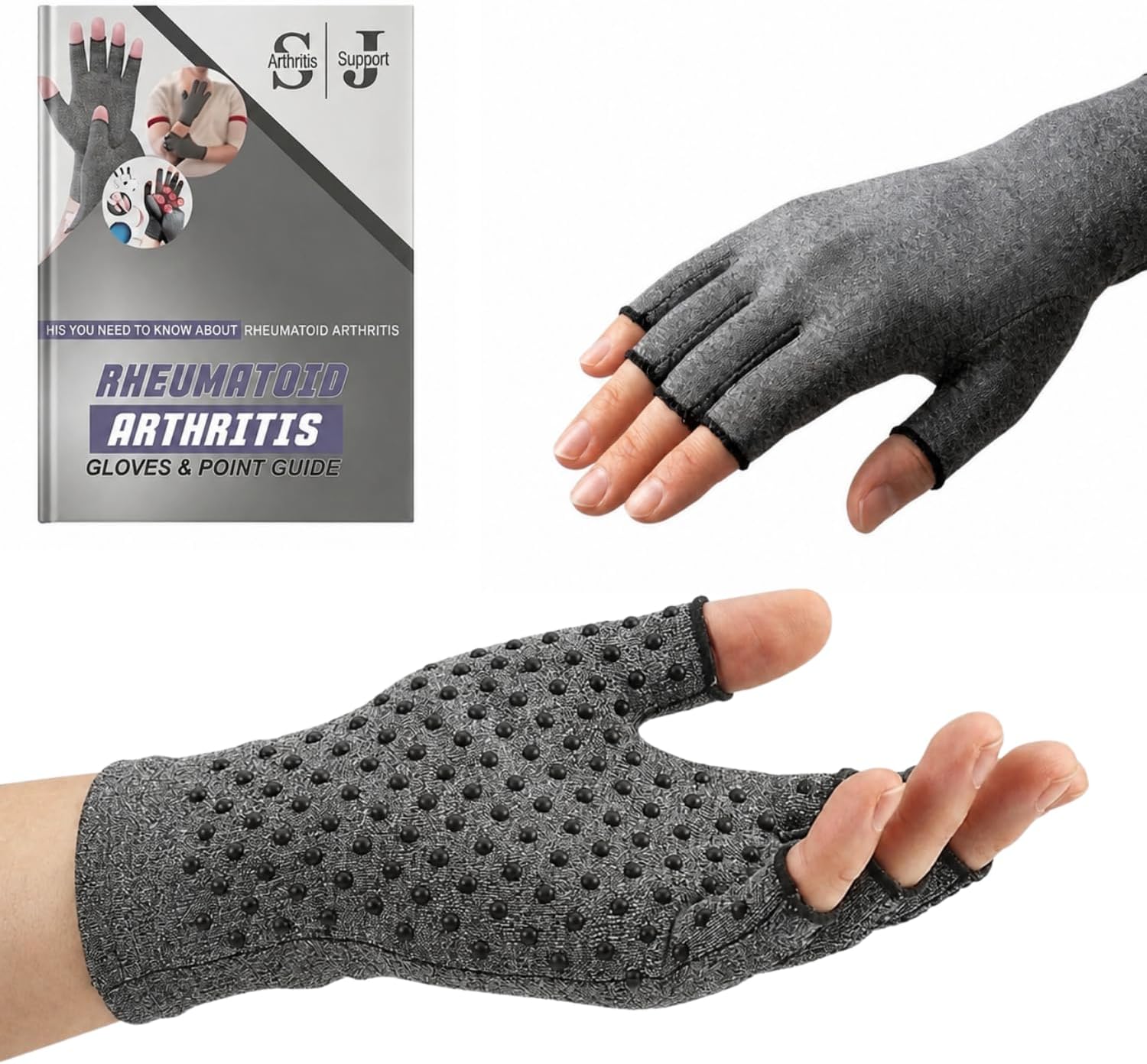 Fingerless Arthritis Gloves – Flexible Support, Everyday Comfort