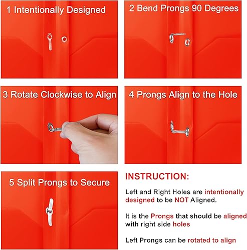 Miniatura 4 de Youngever Paquete de 6 carpetas de plástico resistente con dos bolsillos con 3 puntas, cierre de puntas de metal, carpeta de plástico resistente con