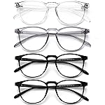 BOSSWIN Blue Light Blocking Glasses for women/men - 4Pack Computer Reading/Gaming/TV/Phones Glasses Anti UV Glare Eyestrain