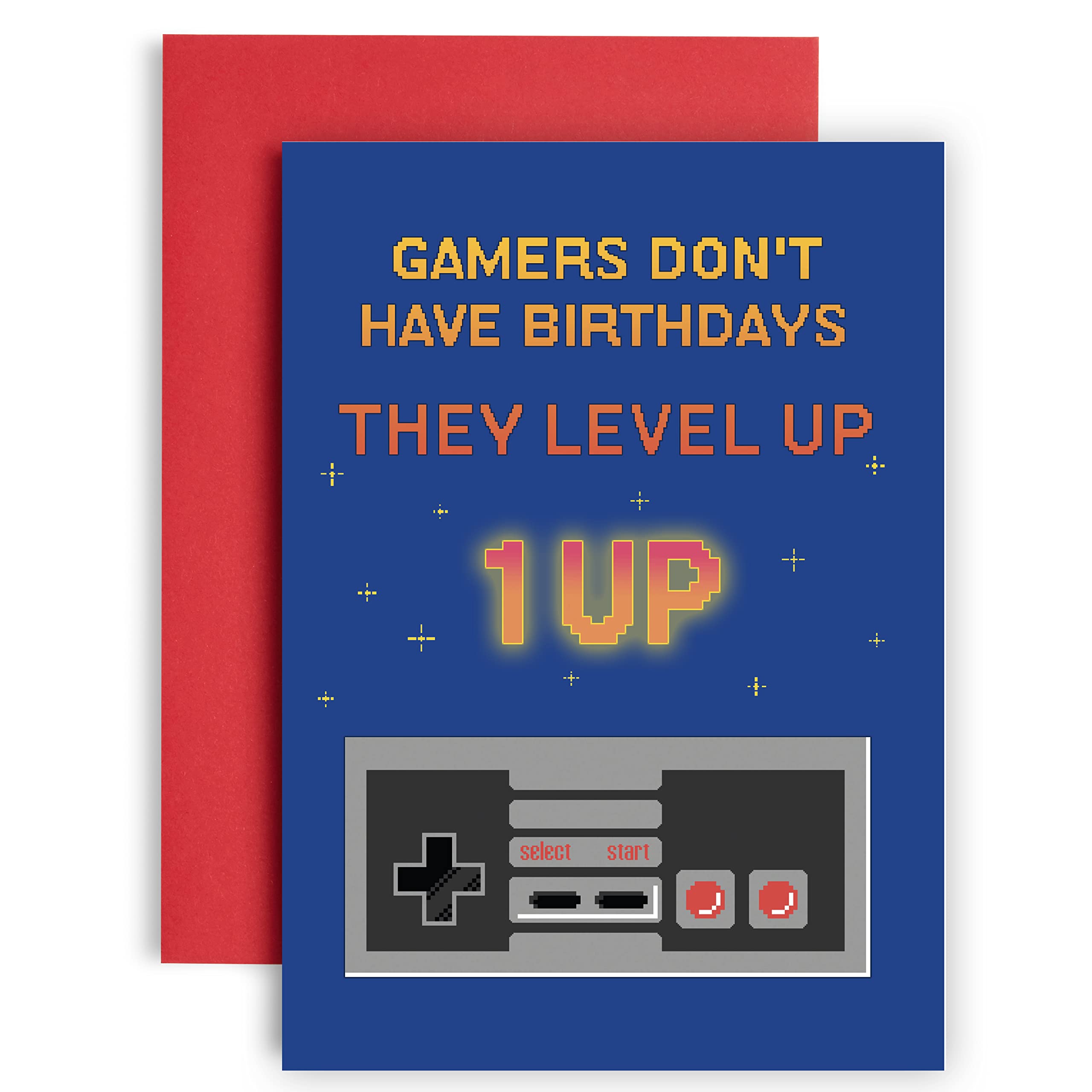 Huxters Geburtstagskarte Für Teenager – Gaming-Design Für Jungen, 14,8 Cm, Mit Umschlag (lustig & Personalisierbar)