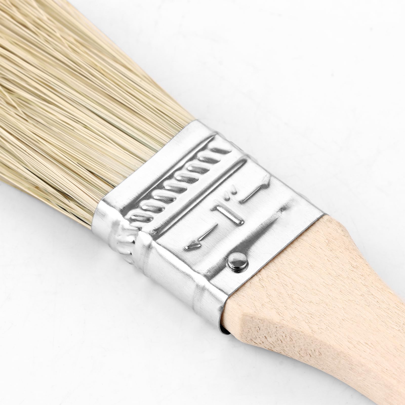 CYEER Lot de 100 Pinceaux Plats (16 mm), Pinceaux en Soies Naturelles avec Manche en Bois, Kit de Pinceaux Robustes pour Peinture, Vernis, Lasures et Colles, Idéal pour Bricolage, Rénovation et Atelie