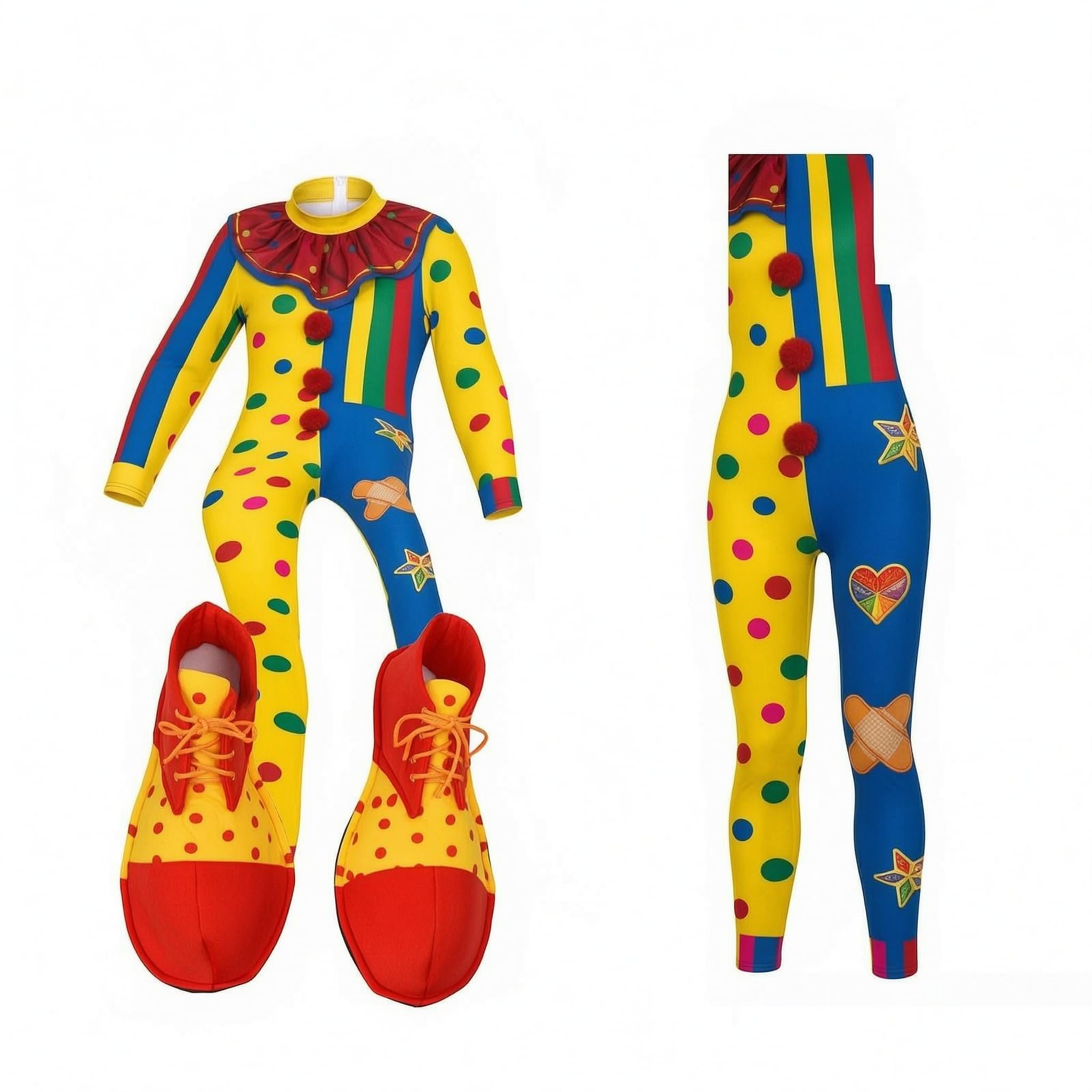 Scarpe Da Clown Arcobaleni Carnevale Unisex Adulti Decorazioni per Feste di Natale Travestimenti Travestimenti Divertenti Accessori per Costumi Tuta a