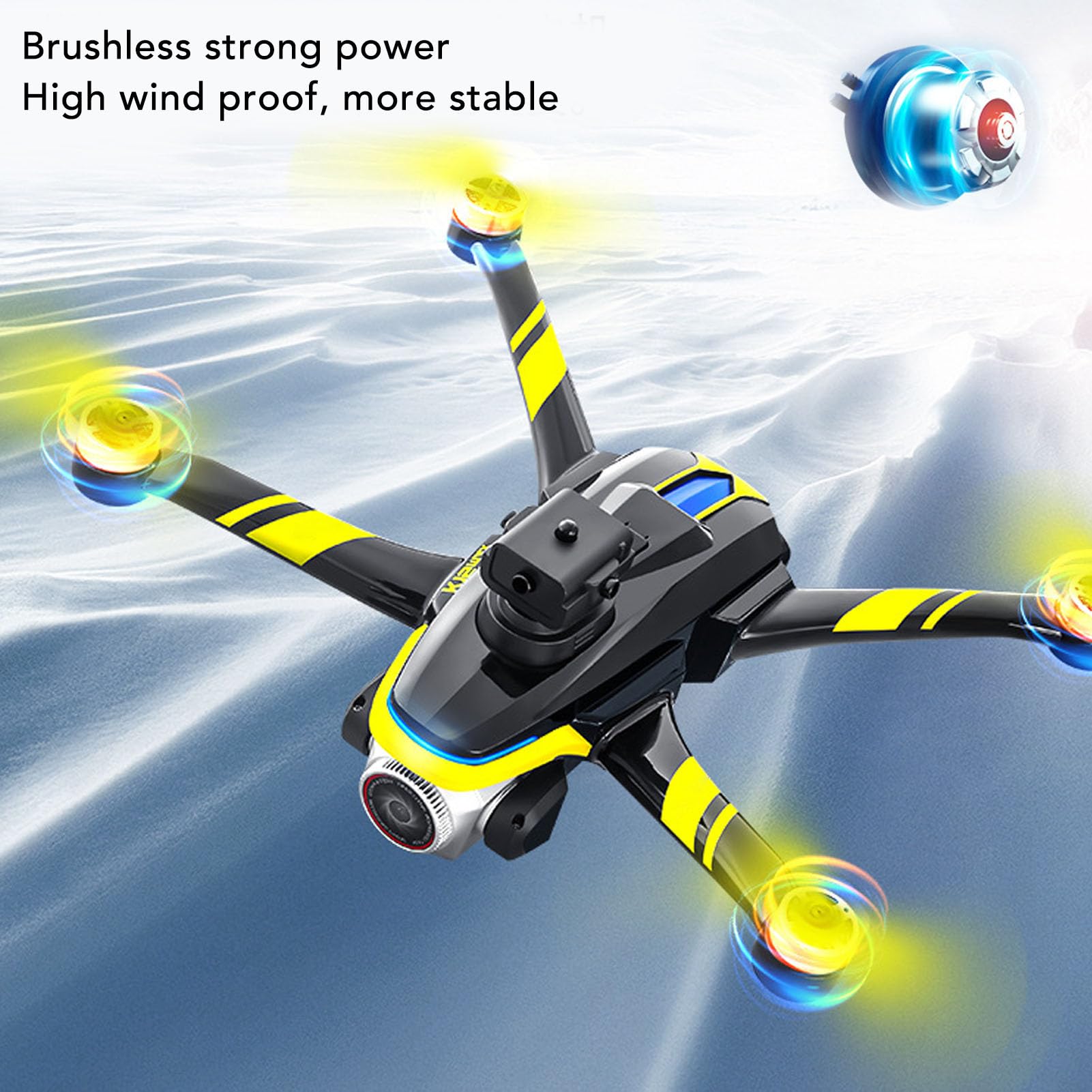 Tonysa Dron Zdalny, Dron 4K UHD w Pionie/poziome/w dół, 360 °, Flip, 4 -drogi Unikanie Przeszkód, Silniki Bezszczotkowe, 50 Minut Lotu, Składany, dla Początkujących (# 2)