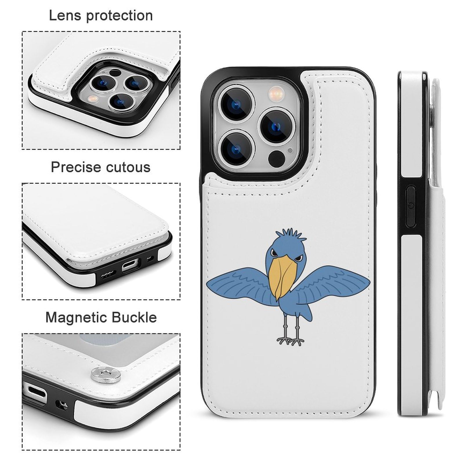 Amazon.co.jp: iPhone 14 Pro ケース 手帳型 ハシビロコウ 鳥類