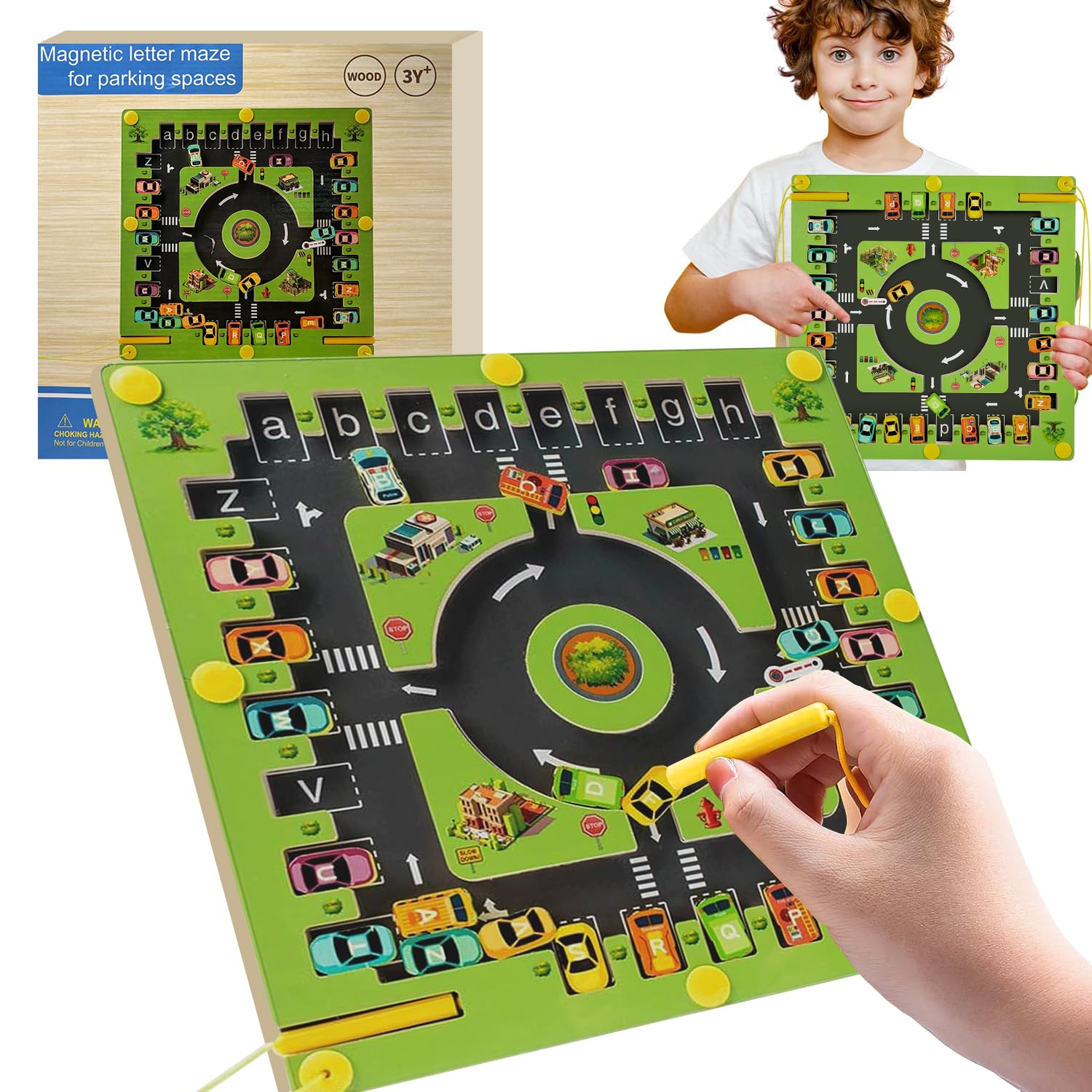 Magnetic Alphabet Maze, Montessori Toys for Ages 2 3 4 5, Fine Motor Skills Toys for Toddlers, Wooden Preschool Learning Toys Alphabet Board, Toddler Toys for Girls and Boys Aged 3 4 5 6 – BigaMart