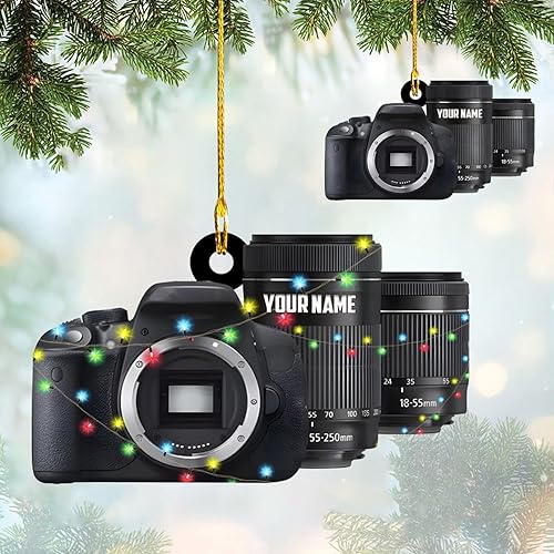 Miniatura 29 de Adorno de cámara personalizado para cámara, adorno de Navidad, regalo de fotografía, adorno de fotógrafo, regalos para amantes de la cámara,