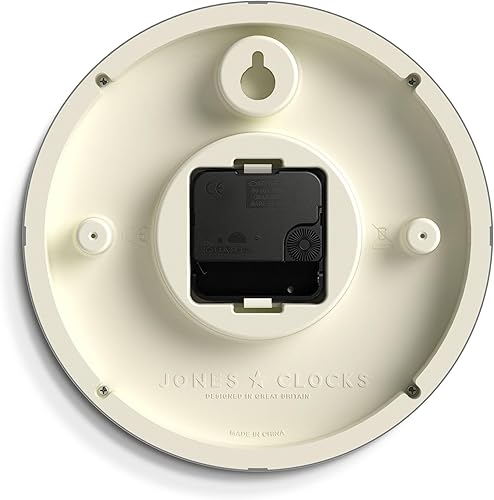 Miniatura 8 de JONES CLOCKS London Time Zone Reloj de pared  Reloj redondo pequeño y moderno  8 pulgadas  Negro  Números fáciles de leer  Ideal para cocina, sala