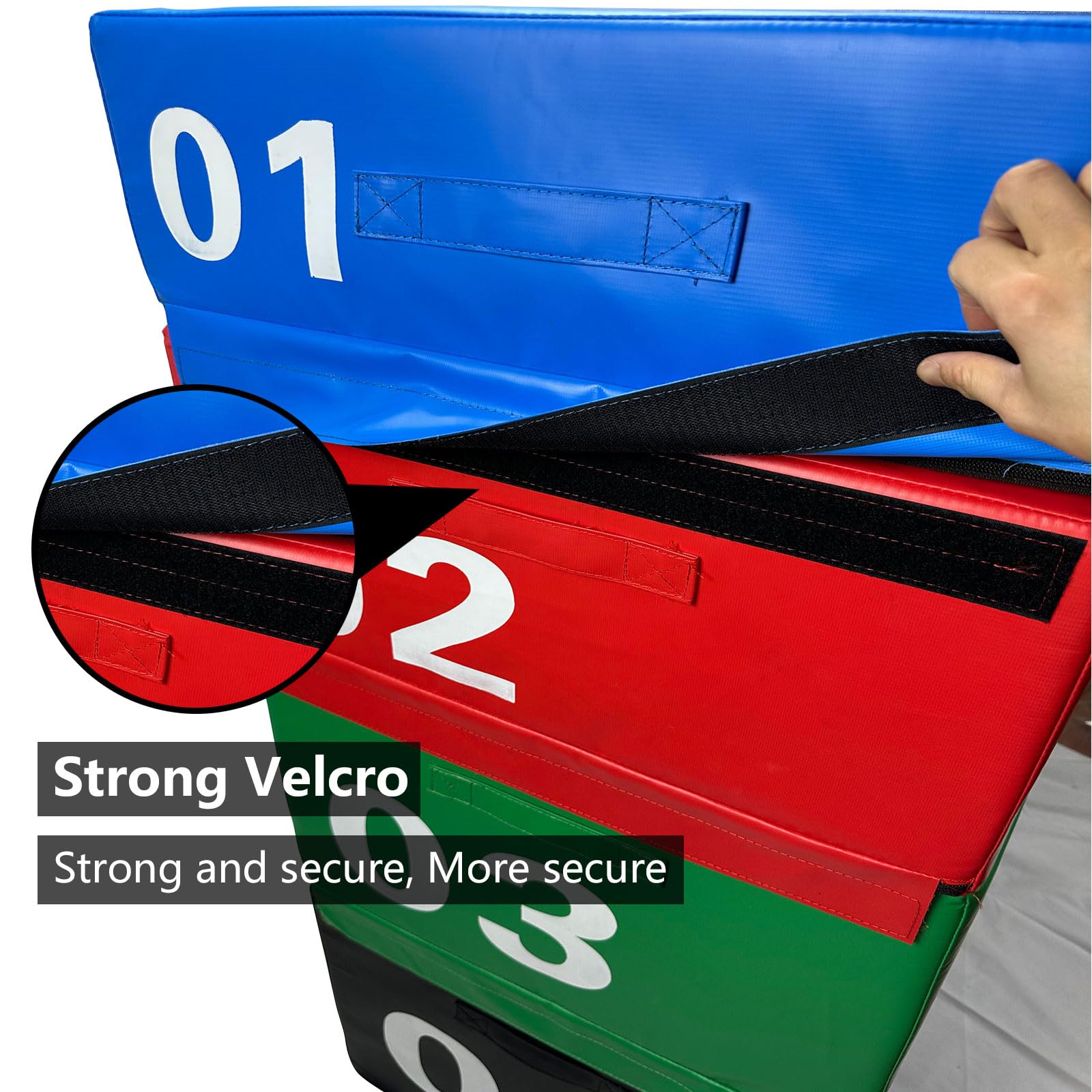 Cajón de Salto Pliométrico Caja de Salto 4 en 1 Suave Plyo Box Equipo de Entrenamiento de Fitness en Casa Resistente al Desgaste y Antideslizante para Ejercicio Salta(Color:Children Blue/75x55x25cm)