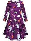Girls' Holiday Dress Kids Long Sleeve Printed Dresses, X-Small-Large