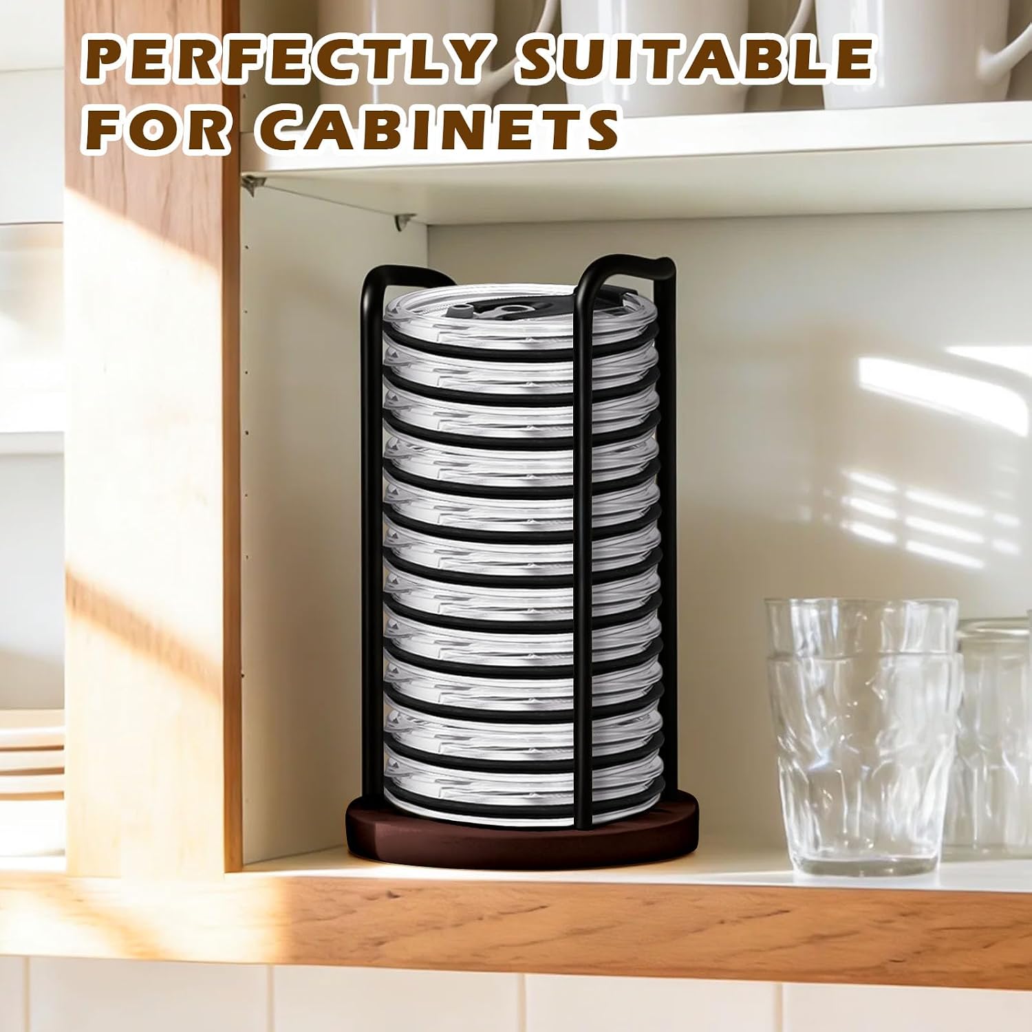 2PC Tumbler Lid Organizer, Detachable Yeti Lid Organizer Hold Up To 22 Lids