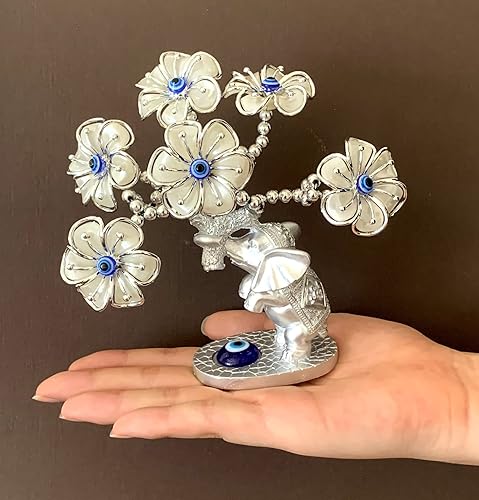 Miniatura 3 de Mini árbol turco de la suerte de ojo malvado azul con diseño de elefante, protección de regalo, decoración del hogar para cualquier propósito-T28