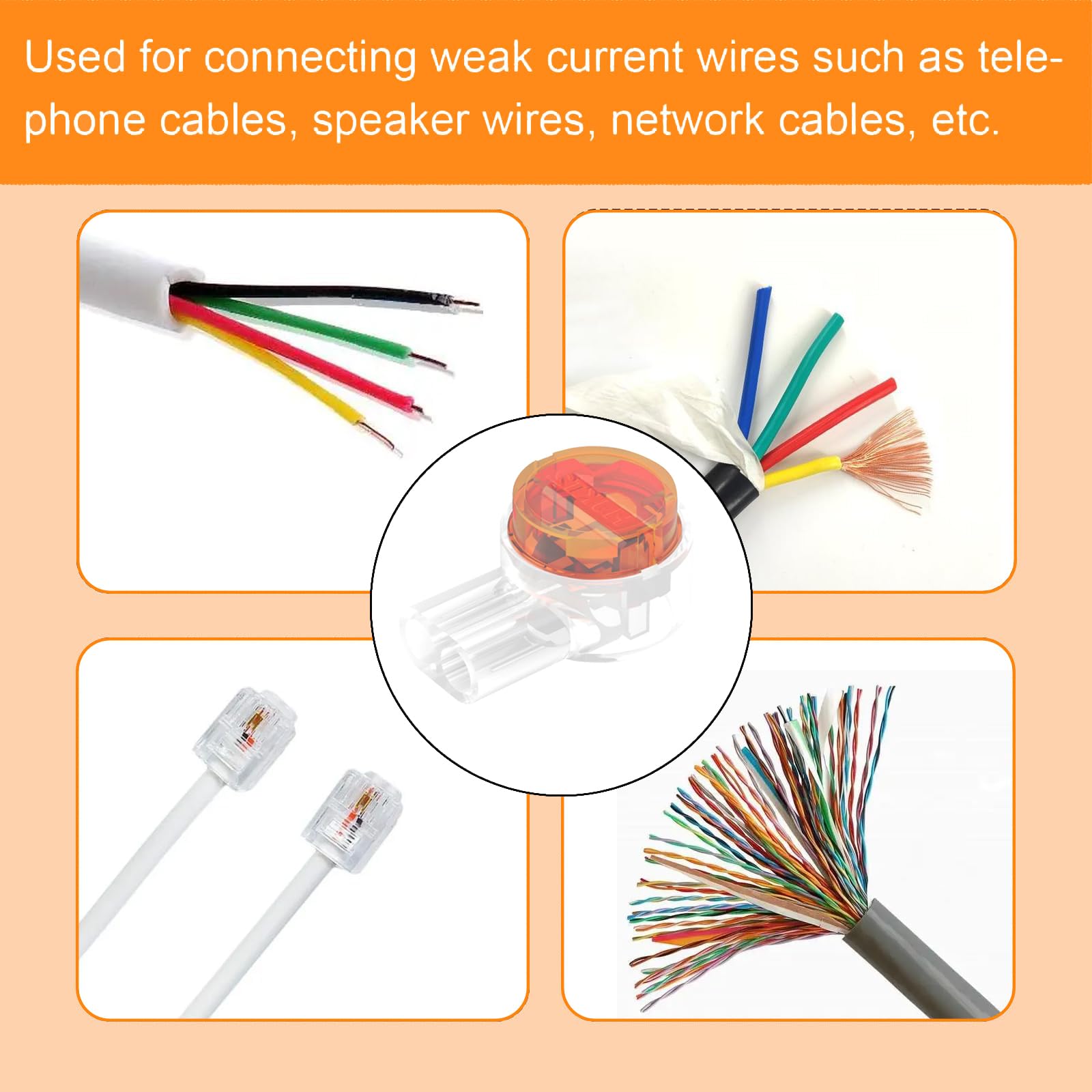 Amazleer 200PCS K2 Gel Crimps Waterproof Cable Wire Connectors for Telephone Data Repair 2 Way Splice Connectors - Image 4