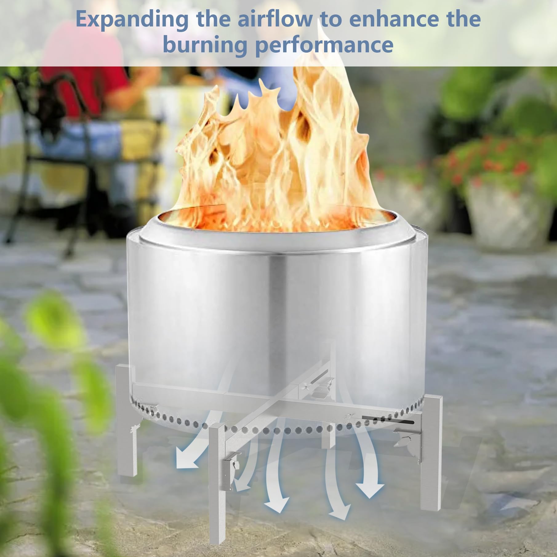 BBQ-PLUS Supporto Universale Per Braciere Da 38,1 A 68,6 Cm, Per Stufa
