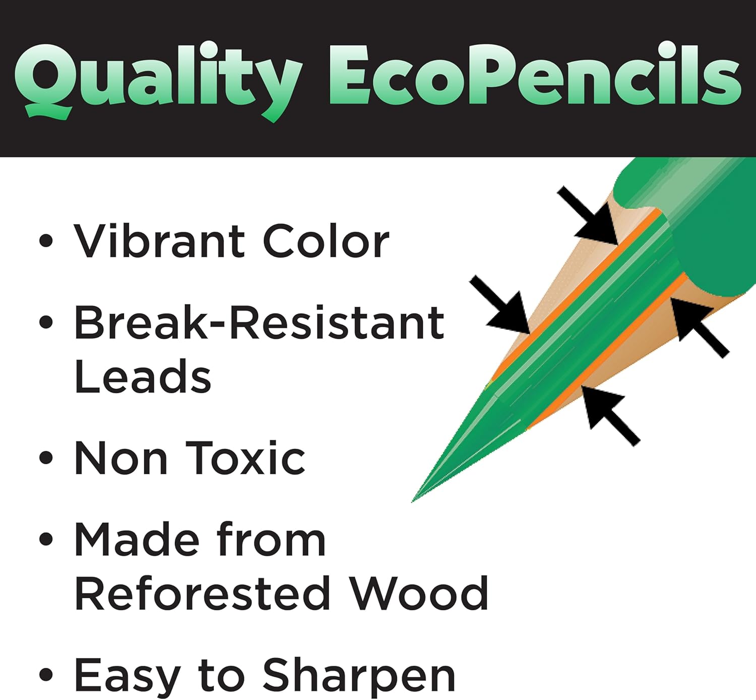 Faber-Castell Metallic EcoPencils School Pack - 200 Bulk Colored Pencils for Kids, Classroom Art Supplies, Break-Resistant Metallic Colored Pencils for School