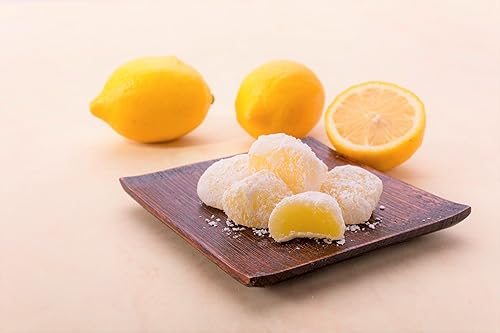 Miniatura 3 de Mochi japonés  4.59 oz Premium Pasteles de arroz tradicionales japoneses Wagashi Food Dulces dulces por Seiki (limón)