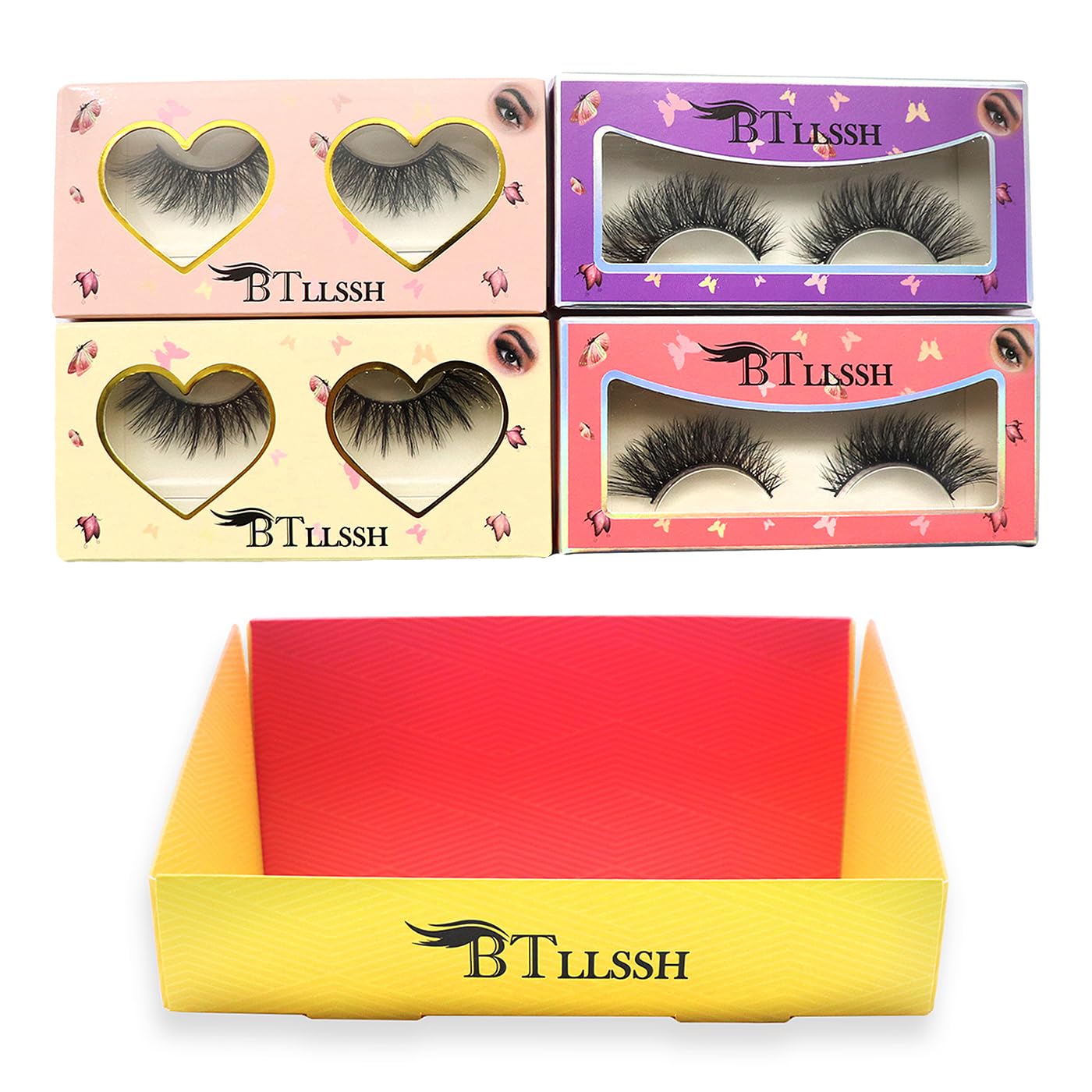 Reusable Faux Mink False Eyelashes with Soft Synthetic Fibers