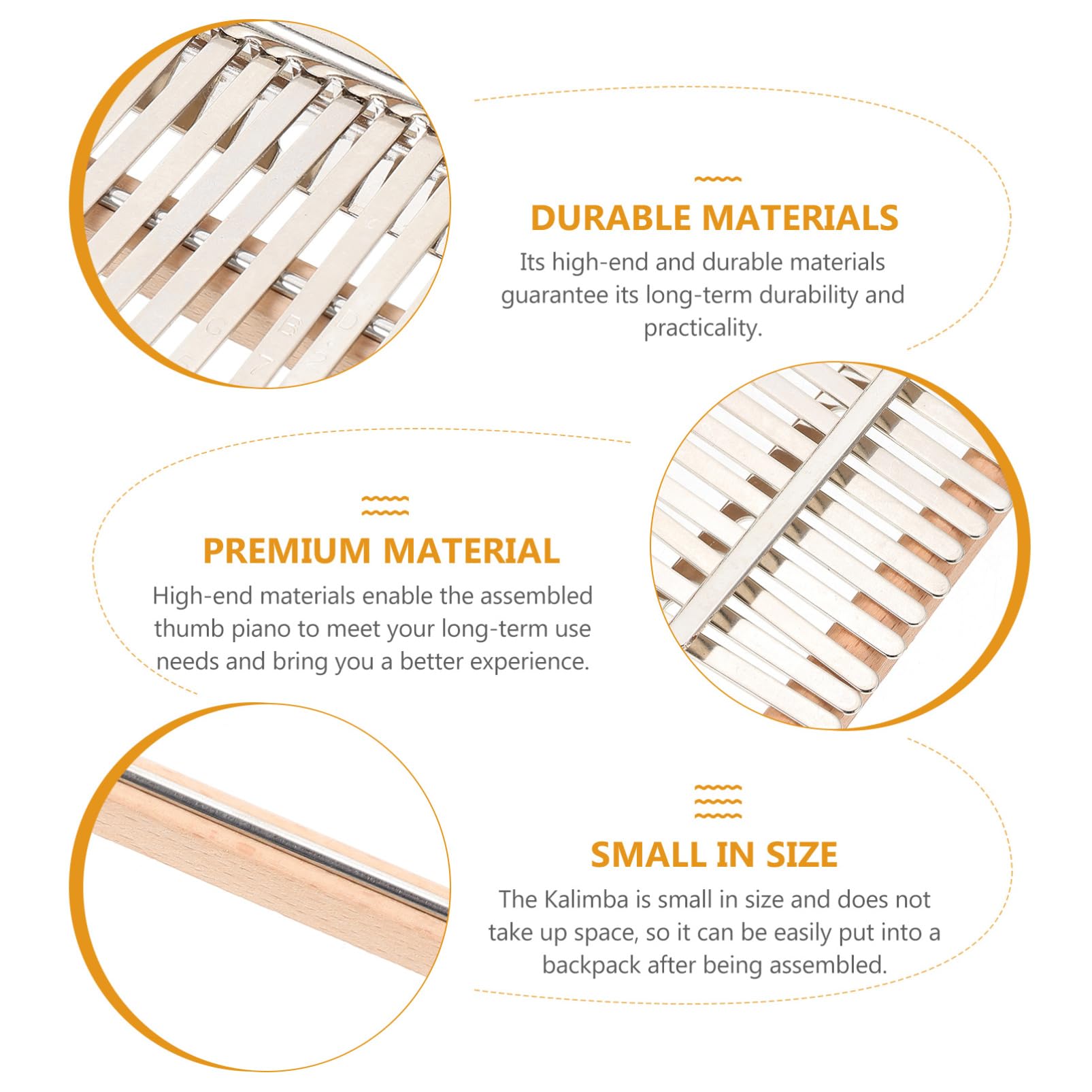 ERINGOGO 1Set Tones Accessory Kit Thumb Piano Bridge and Parts for Easy Assembly for Music Lovers Beginners and Enthusiasts