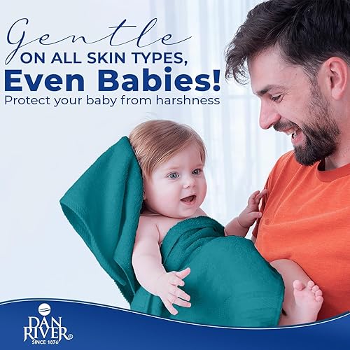 Miniatura 4 de DAN RIVER Juego de 8 toallas de baño de algodón 100 % lujoso, calidad premium, máxima comodidad y absorción, para baño, juego de toallas de baño de